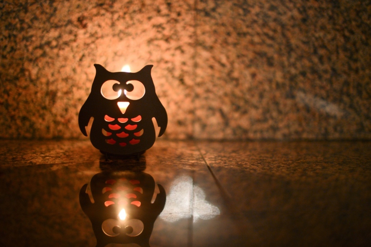 Das Owl Candle Wallpaper