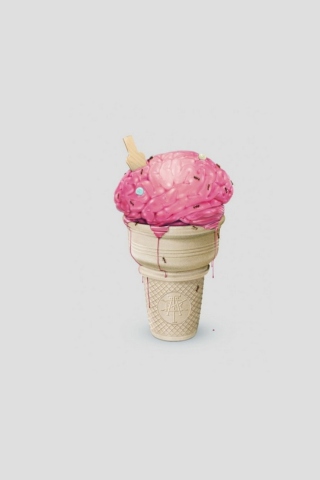 Das Brain Ice Cream Wallpaper 320x480