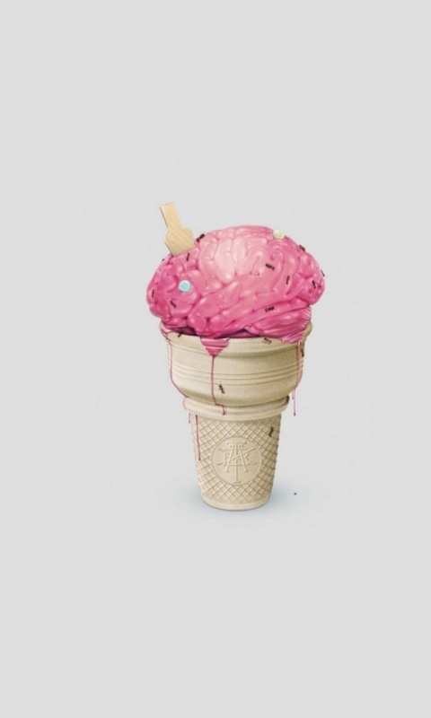 Das Brain Ice Cream Wallpaper 480x800