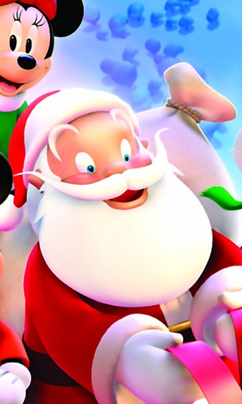 Mickey Santa Christmas screenshot #1 480x800
