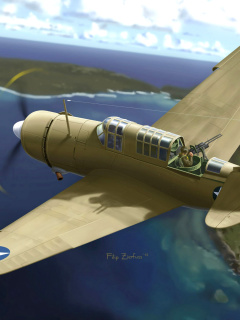Screenshot №1 pro téma Curtiss A 25 Shrike 240x320
