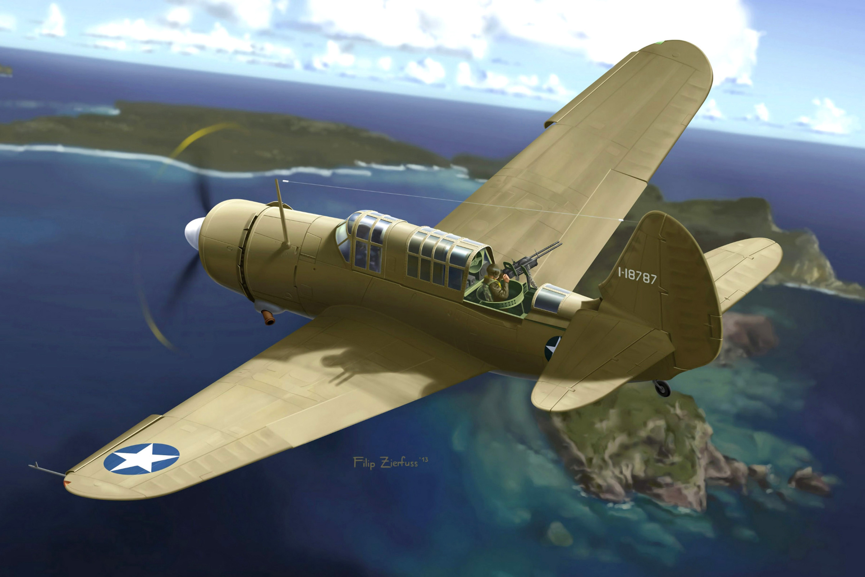 Fondo de pantalla Curtiss A 25 Shrike 2880x1920