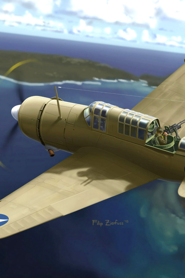 Fondo de pantalla Curtiss A 25 Shrike 640x960