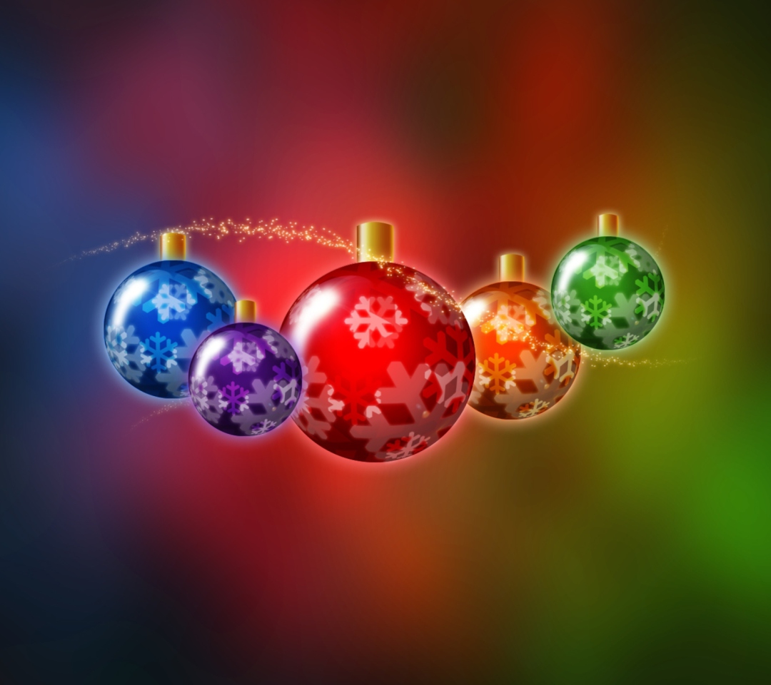 Das Christmas Balls Wallpaper 1080x960