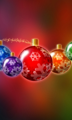 Das Christmas Balls Wallpaper 240x400