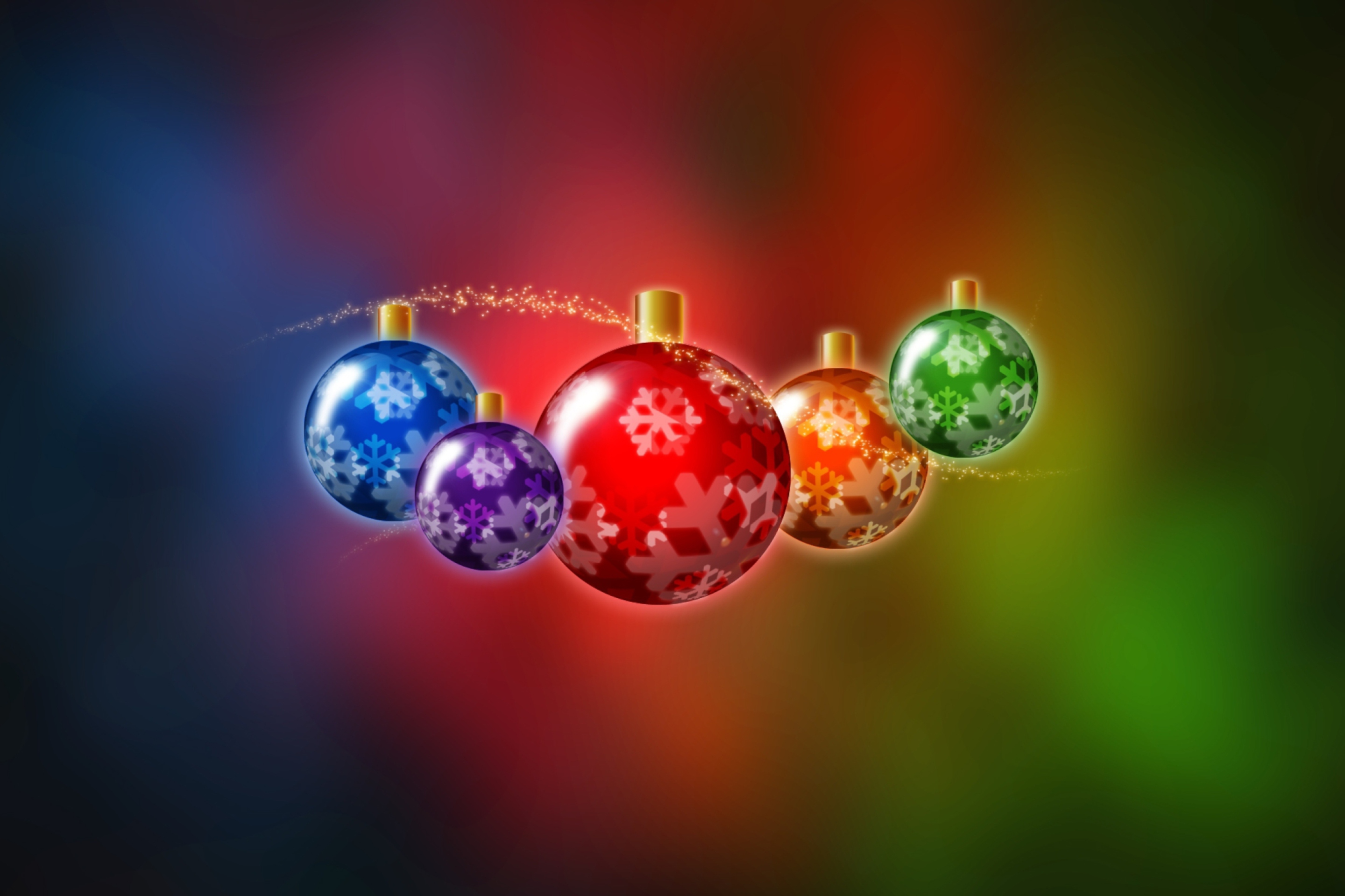 Das Christmas Balls Wallpaper 2880x1920