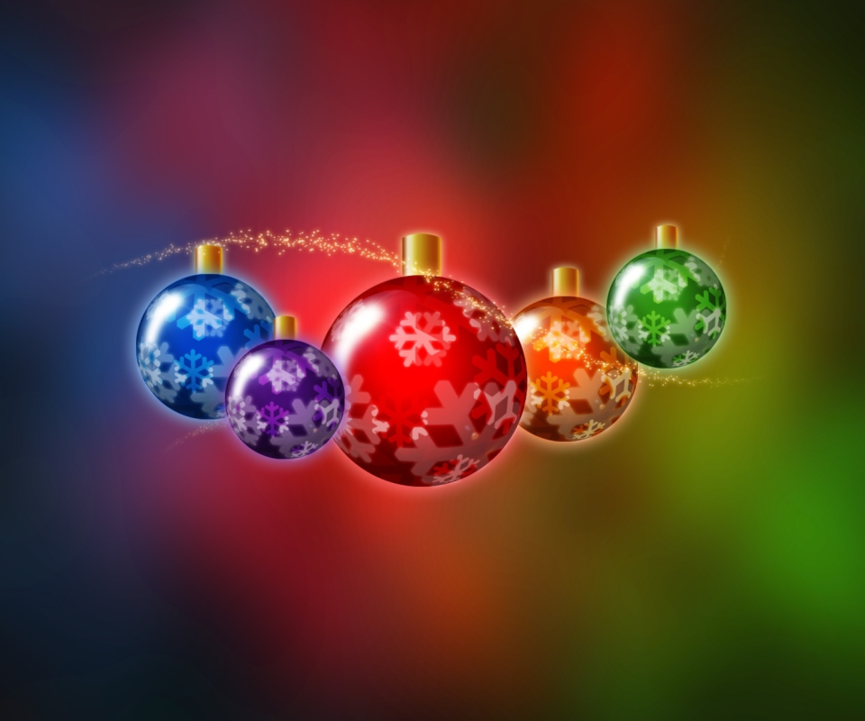 Das Christmas Balls Wallpaper 960x800