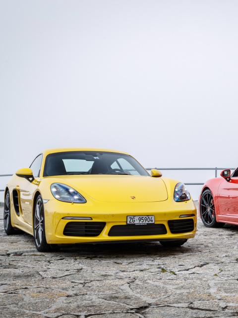 Das Porsche 718 Wallpaper 480x640