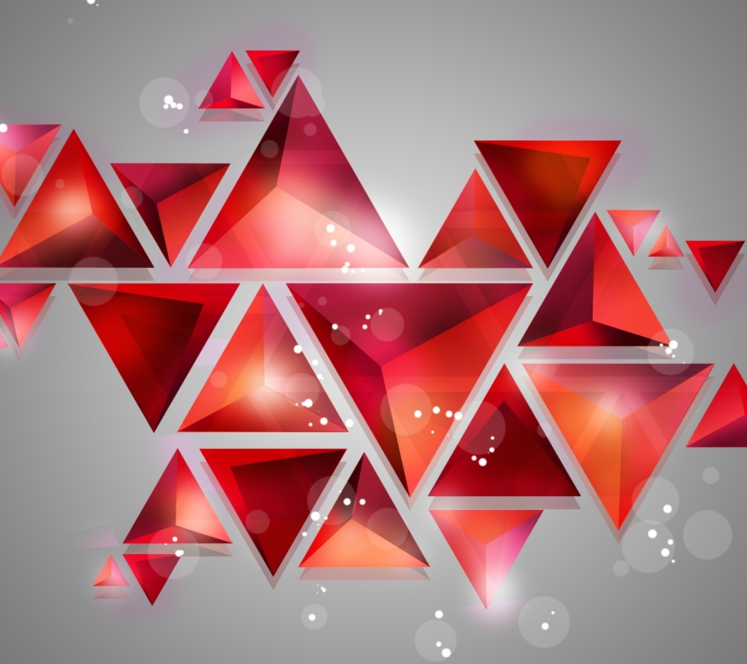 Das Geometry of red shades Wallpaper 1080x960