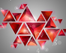 Das Geometry of red shades Wallpaper 220x176