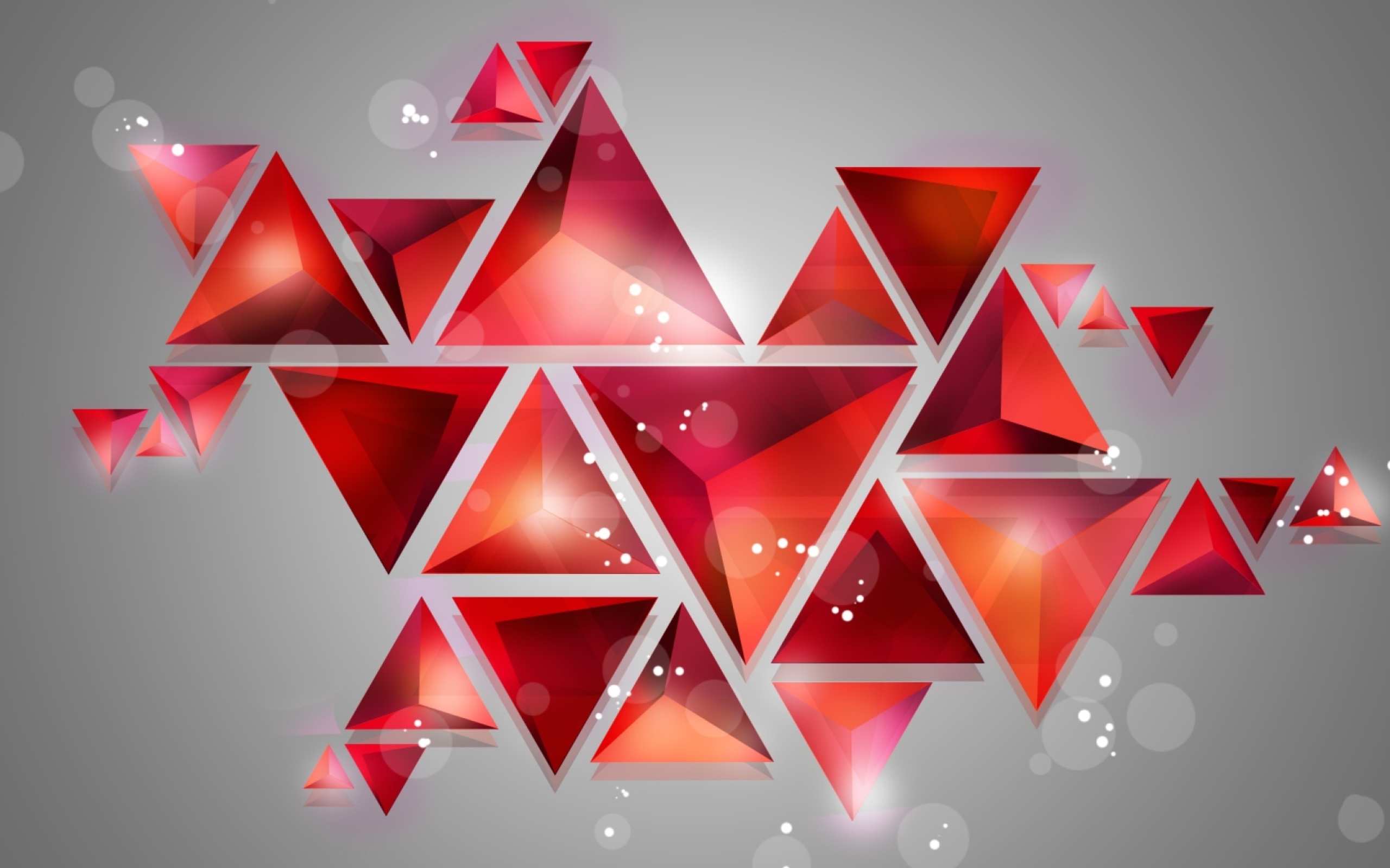 Обои Geometry of red shades 2560x1600