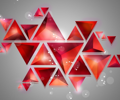 Fondo de pantalla Geometry of red shades 480x400