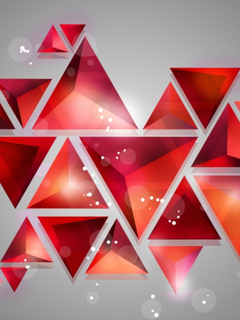 Geometry of red shades wallpaper 480x640