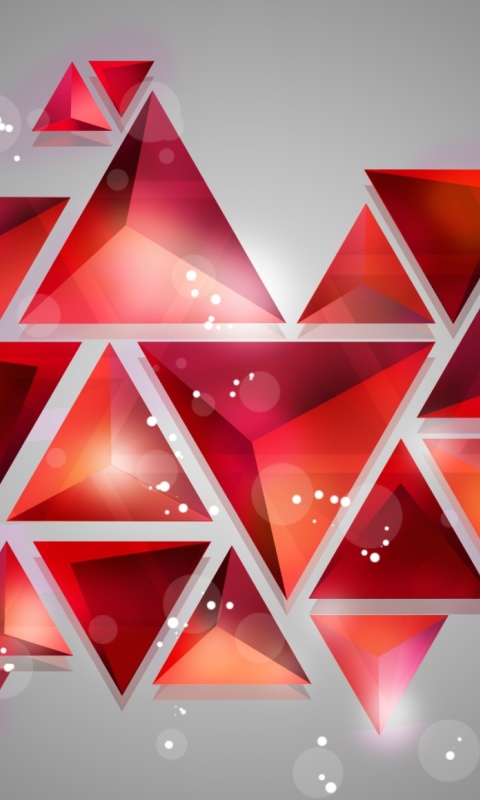 Geometry of red shades wallpaper 480x800