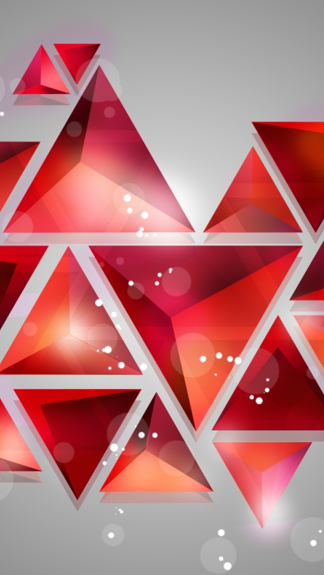 Das Geometry of red shades Wallpaper 640x1136