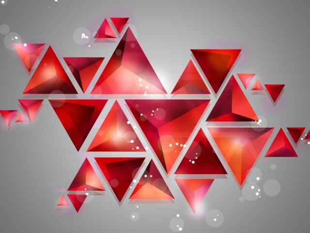 Обои Geometry of red shades 640x480