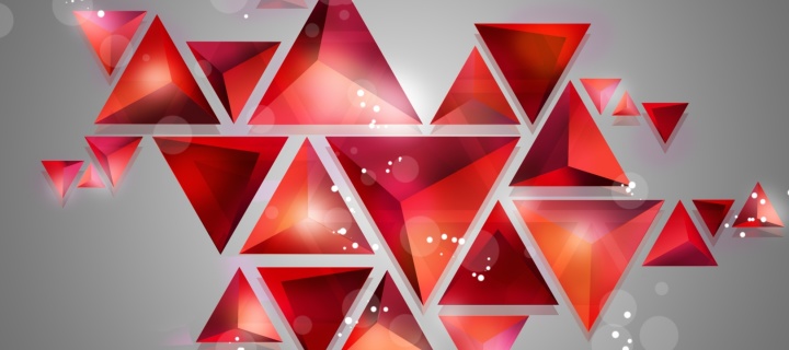 Geometry of red shades wallpaper 720x320