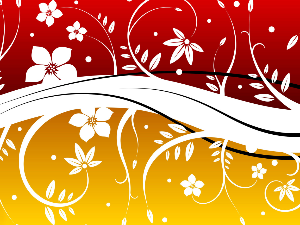 Fondo de pantalla Vector Flowers ClipArt 1152x864