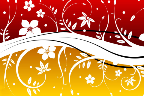 Das Vector Flowers ClipArt Wallpaper 480x320