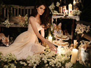 Das Fox Princess Wallpaper 320x240