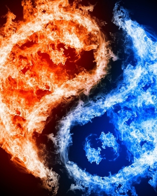 Yin and yang, fire and water - Obrázkek zdarma pro 320x480