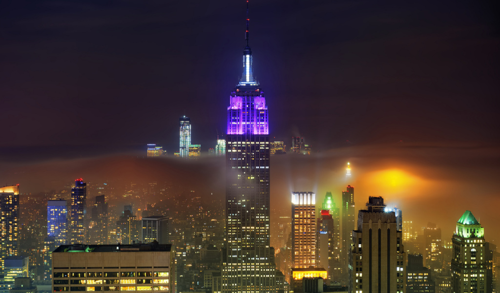 Fondo de pantalla New York City Night 1024x600
