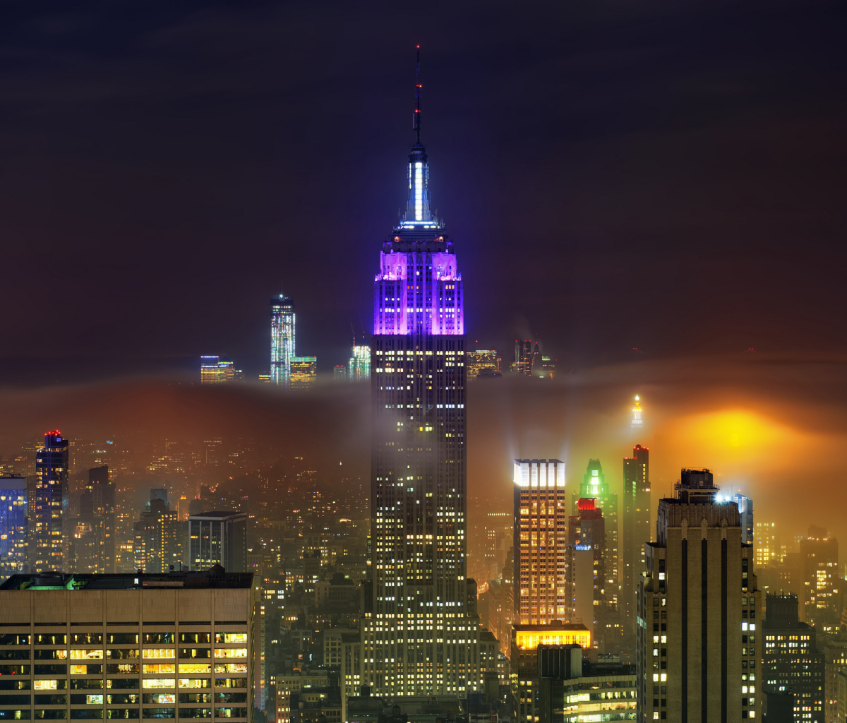 Fondo de pantalla New York City Night 1200x1024