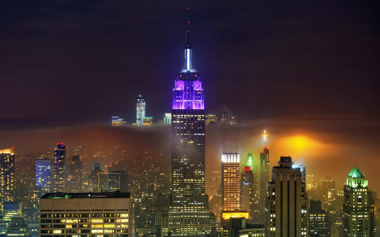 New York City Night wallpaper 1280x800