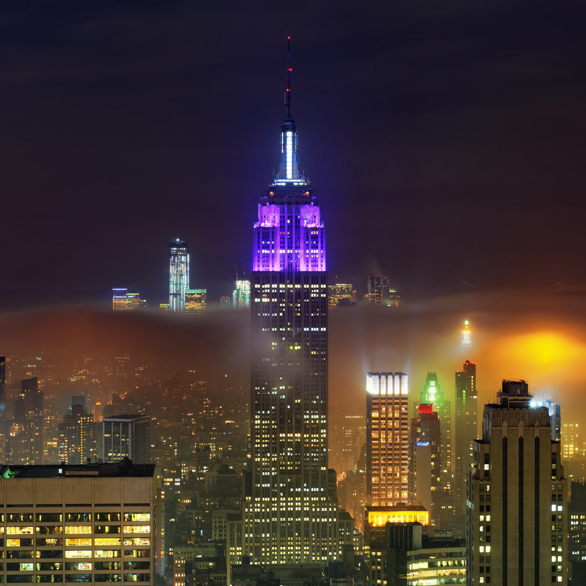 Fondo de pantalla New York City Night 2048x2048