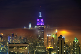 Free New York City Night Picture for Android, iPhone and iPad