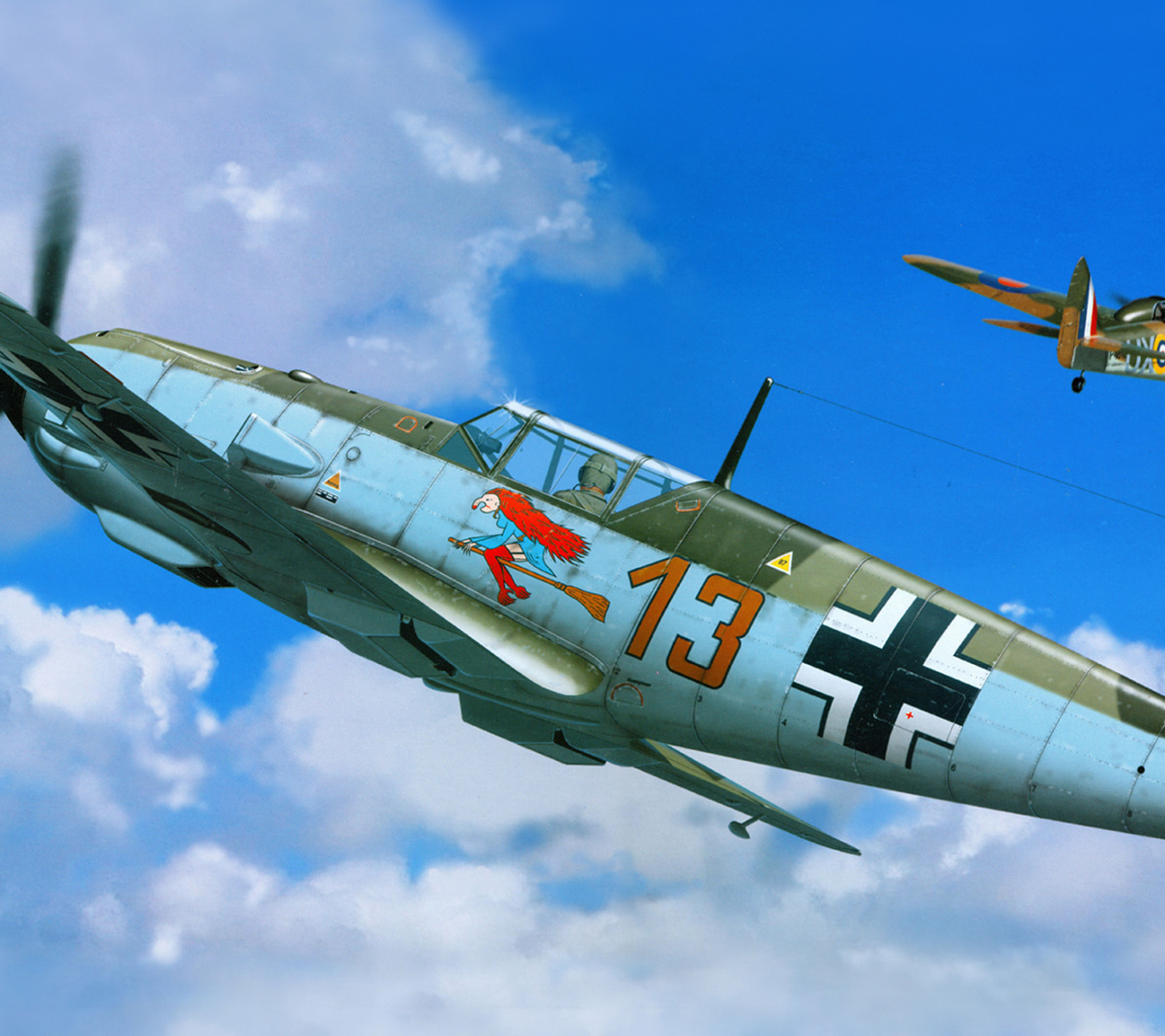 Das Messerschmitt Bf 109E Wallpaper 1080x960