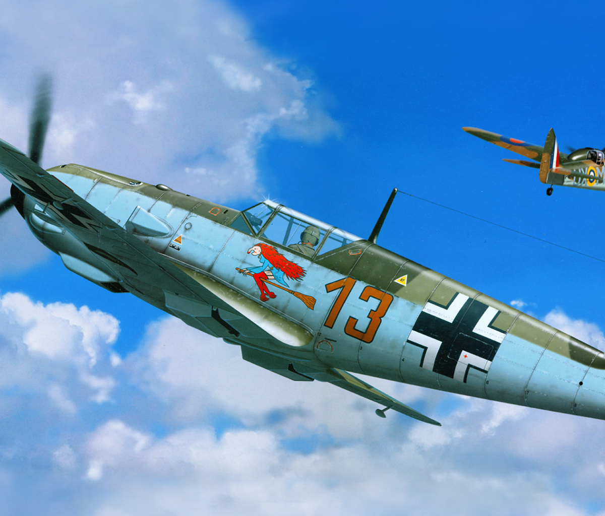 Das Messerschmitt Bf 109E Wallpaper 1200x1024