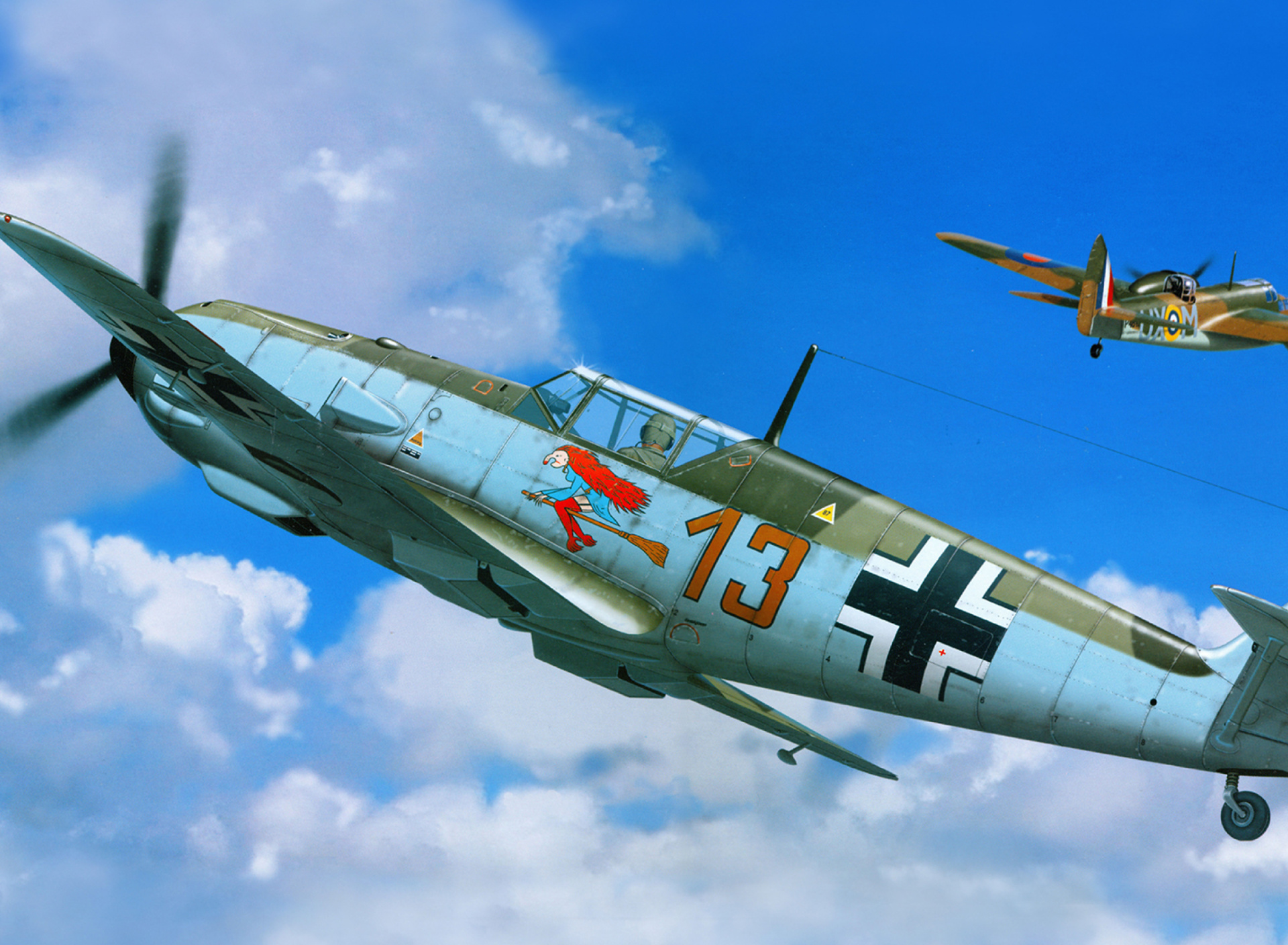 Screenshot №1 pro téma Messerschmitt Bf 109E 1920x1408