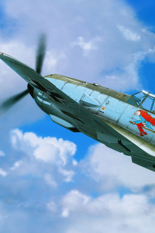 Das Messerschmitt Bf 109E Wallpaper 320x480