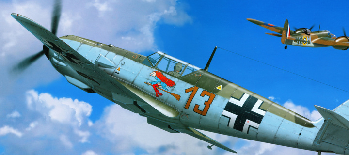 Das Messerschmitt Bf 109E Wallpaper 720x320