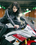 Brunette Driving Yamaha screenshot #1 128x160