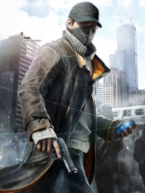 Watch Dogs Aiden Pearce wallpaper 480x640