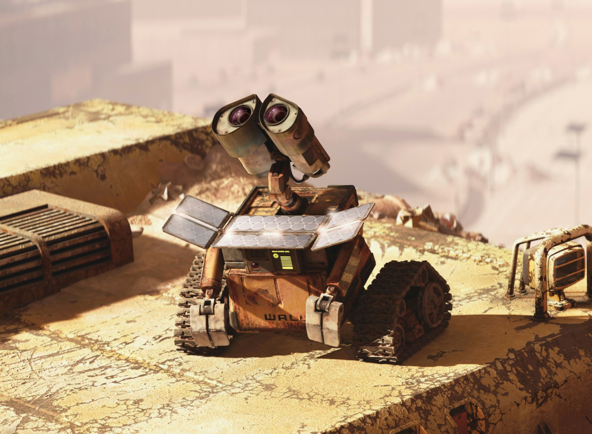 Fondo de pantalla Wall E Looking Up 1920x1408