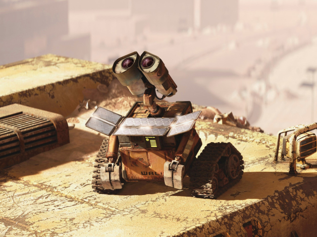 Fondo de pantalla Wall E Looking Up 640x480