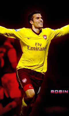 Fondo de pantalla Robin van Persie 240x400