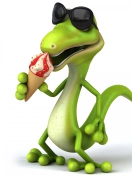 Screenshot №1 pro téma 3D Reptile With Ice-Cream 132x176