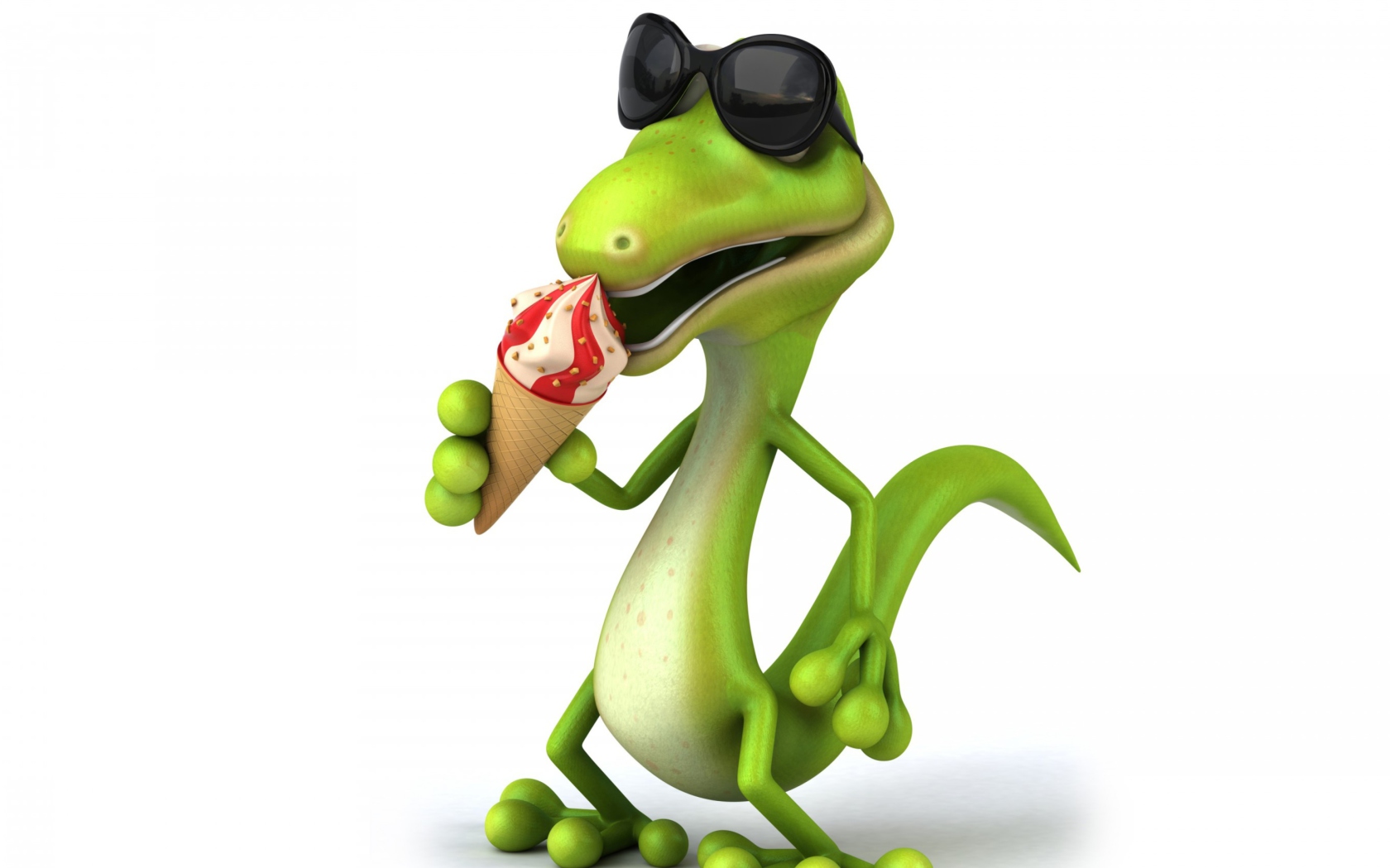 3D Reptile With Ice-Cream screenshot #1 1680x1050
