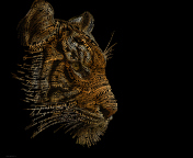 Fondo de pantalla Tiger Art 176x144