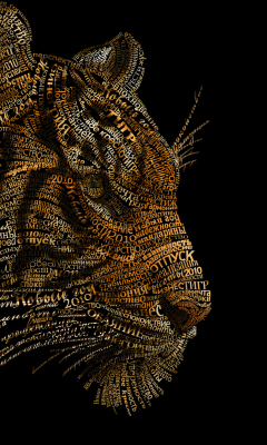 Fondo de pantalla Tiger Art 240x400