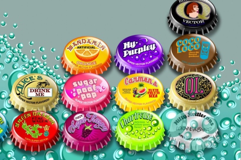 Fondo de pantalla Bottle Caps 480x320