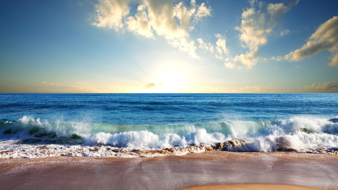 Sfondi Beach and Waves 1280x720