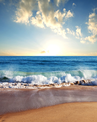 Beach and Waves Background for 240x320