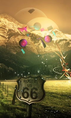 Обои Mountains Route 66 240x400