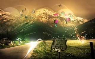 Mountains Route 66 - Obrázkek zdarma 
