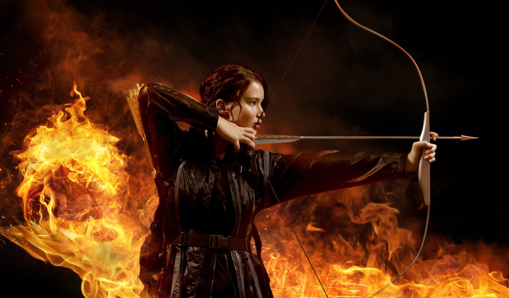 Jennifer Lawrence In Hunger Games wallpaper 1024x600